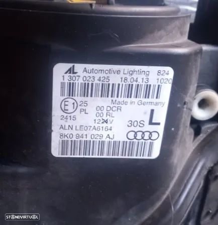 Optica Esquerda Audi A4 B8 2.0TDI 2009 Ref: 8K0941029AJ - 4