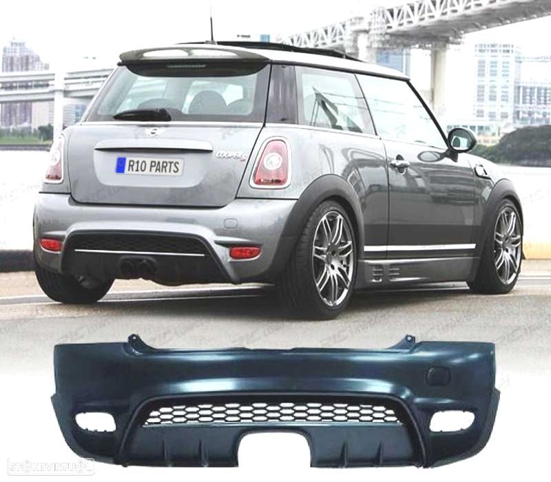 PARÁ-CHOQUES TRASEIRO MINI R56 R57 06-10 LOOK JCW - 1