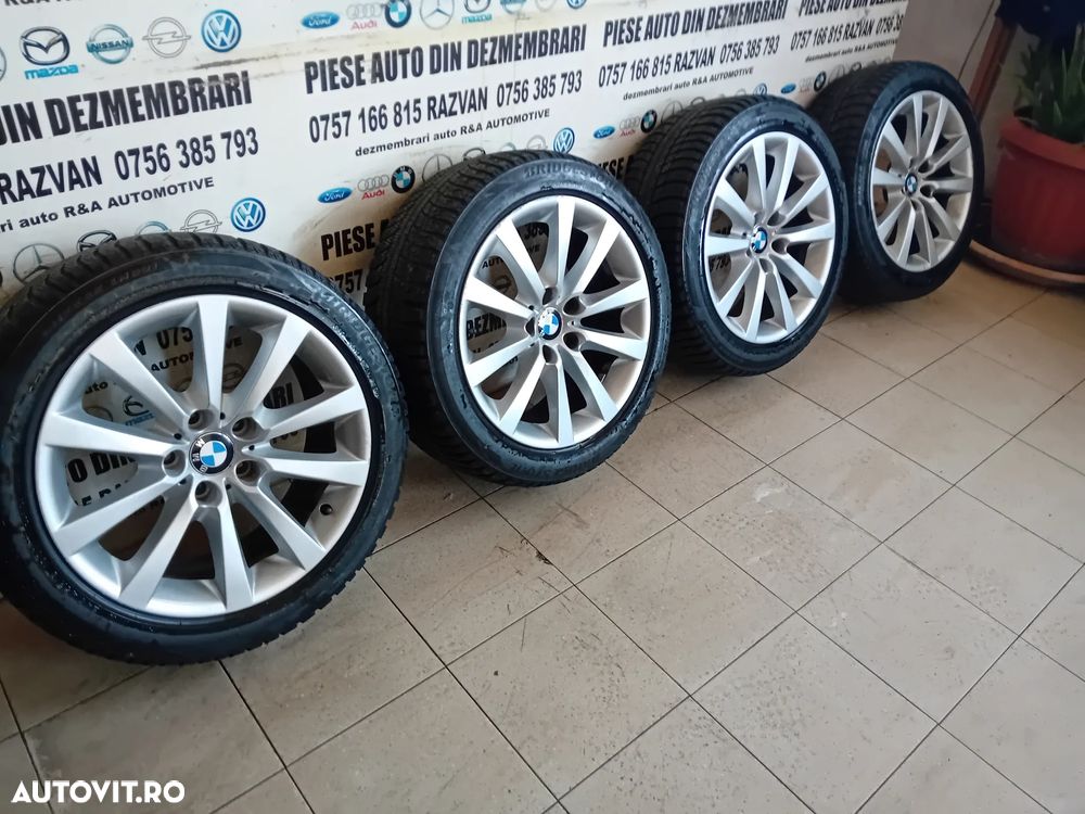 Jante Aliaj Bmw X3 F25 X4 F26 R18 245/45R18 Originale 5x120 Anvelope Bridgestone M+S 8Jx18EH2 - IS30 - 1