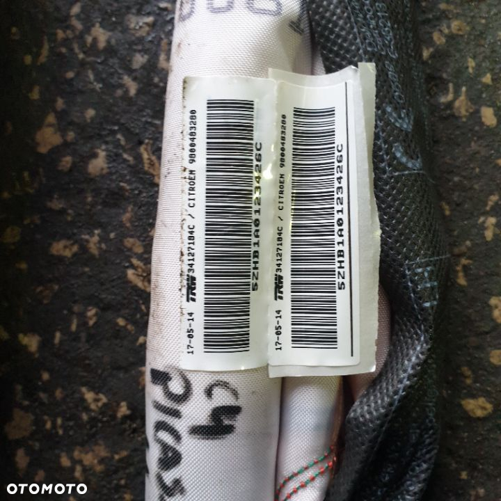 CITROEN C4 PICASSO II  GRAND PICASSO II KURTYNA AIRBAG LEWA PRAWA 9800483280 9800483180 - 2