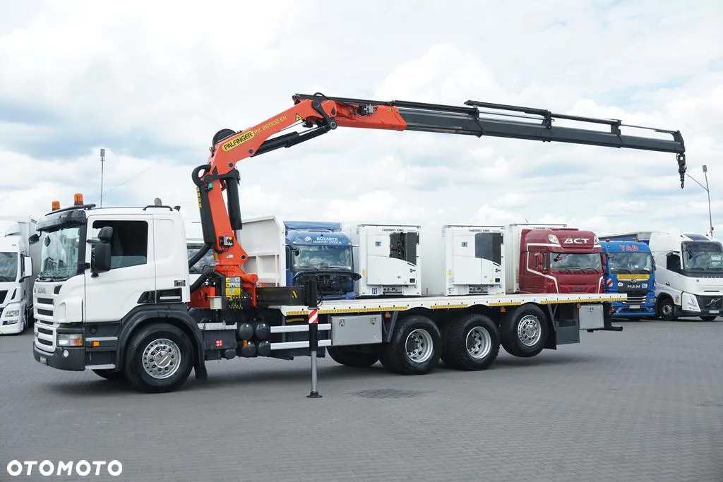 Scania / P 420  / 8 X 4 / TRIDEM / SKRZYNIOWY + HDS / PALFINGER PK 26002 /  WYS. 12 M / DŁ. 8 M - 4