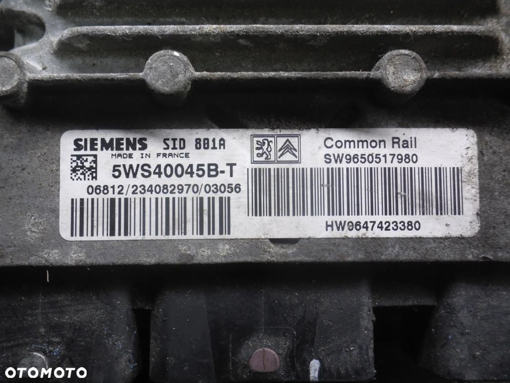 KOMPUTER SILNIKA PSA 5WS40045B-T 9650517980 PEUGEOT 307 2.0 HDI - 2