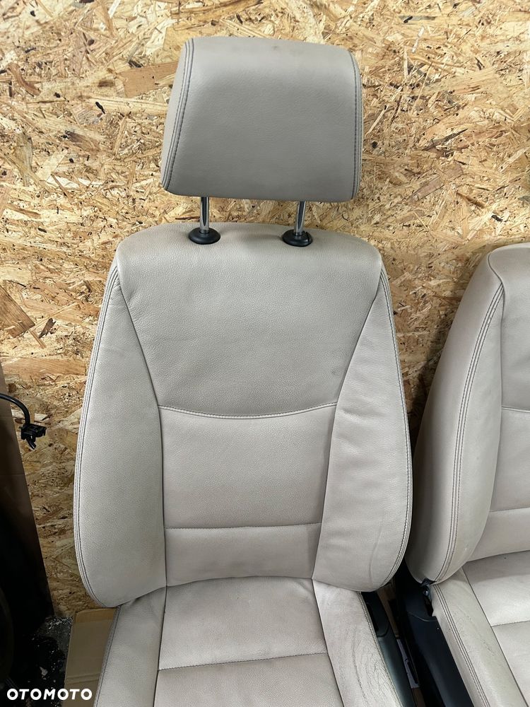Bmw x3 f25 komplet foteli fotele tapicerki boczki jasna skóra komplet - 9