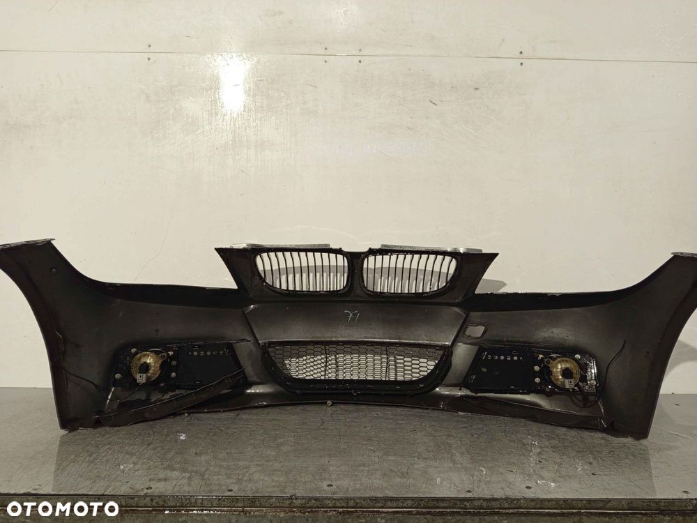 + ZDERZAK PRZÓD PRZEDNI DO BMW SERII 3 E90 E91 LIFT FL M PAKIET SPACE GRAU SZARY HALOGENY - 5