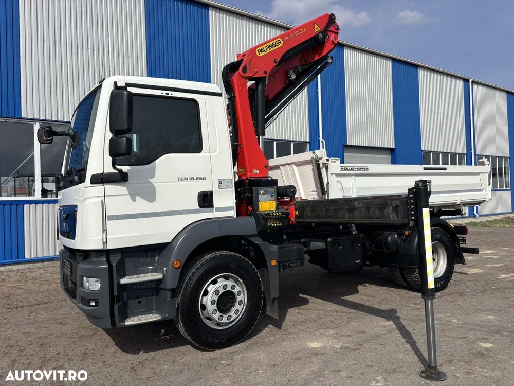 MAN TGM 18.250, Palfinger PK 13.501, an 2020, 16.000 km, bascula Meiller trilateral - 1