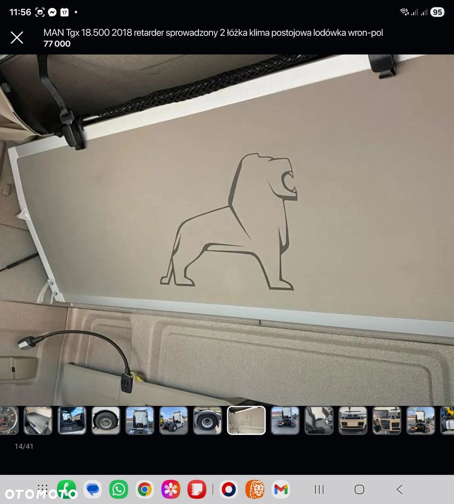 MAN Tgx 18.500 mały przebieg 2017 retarder sprowadzony 2 łóżka serwis lodówka wron-pol - 14