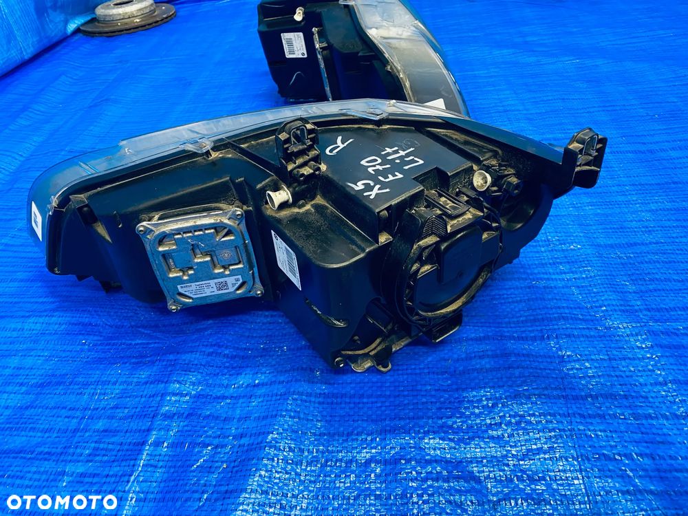 REFLEKTOR LAMPA LEWA PRAWA LEWY PRAWY PRZÓD PRZEDNIA XENON KSENON BI-XENON NIESKRĘTNY LCI BMW X5 E70 LIFT 11R ; 7240787 7240788 63117240787 63117240788 ORYGINAŁ EUROPA - 9
