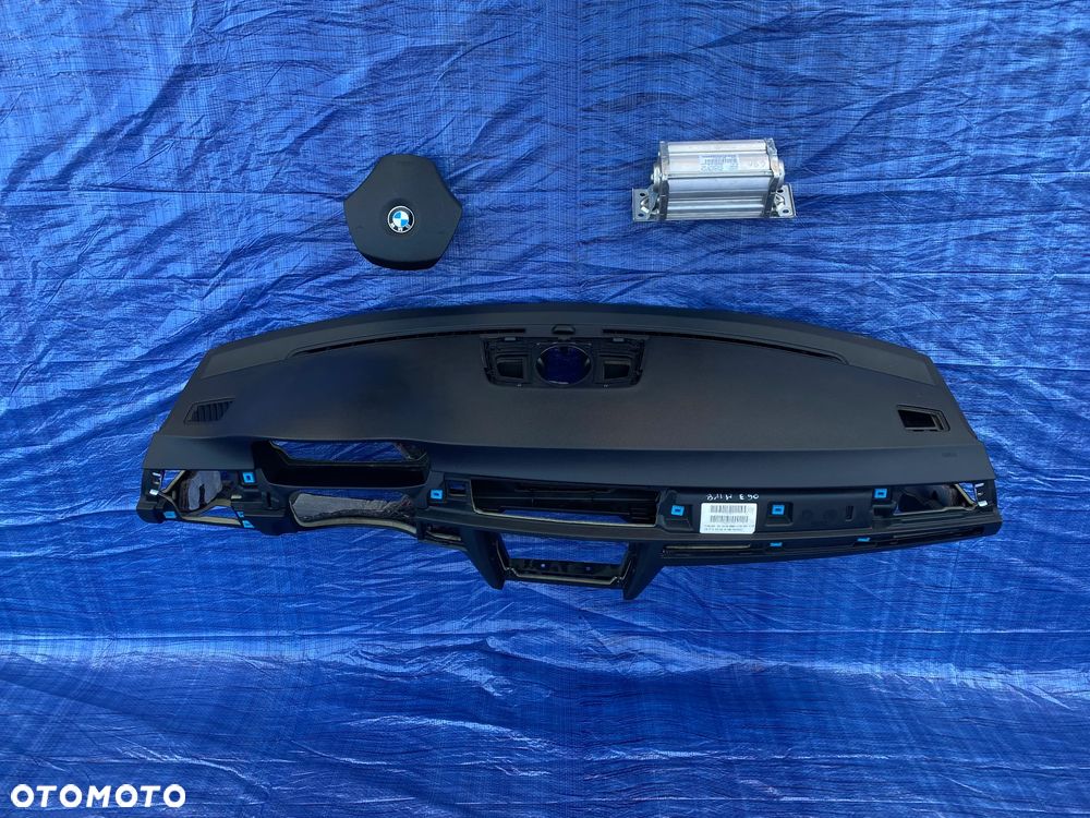 BMW E90 E91 E92 E93 PRZEDLIFT DESKA ROZDZIELCZA KONSOLA KOKPIT PODUSZKI AIRBAG ORYGINAŁ KOMPLET EUROPA - 4