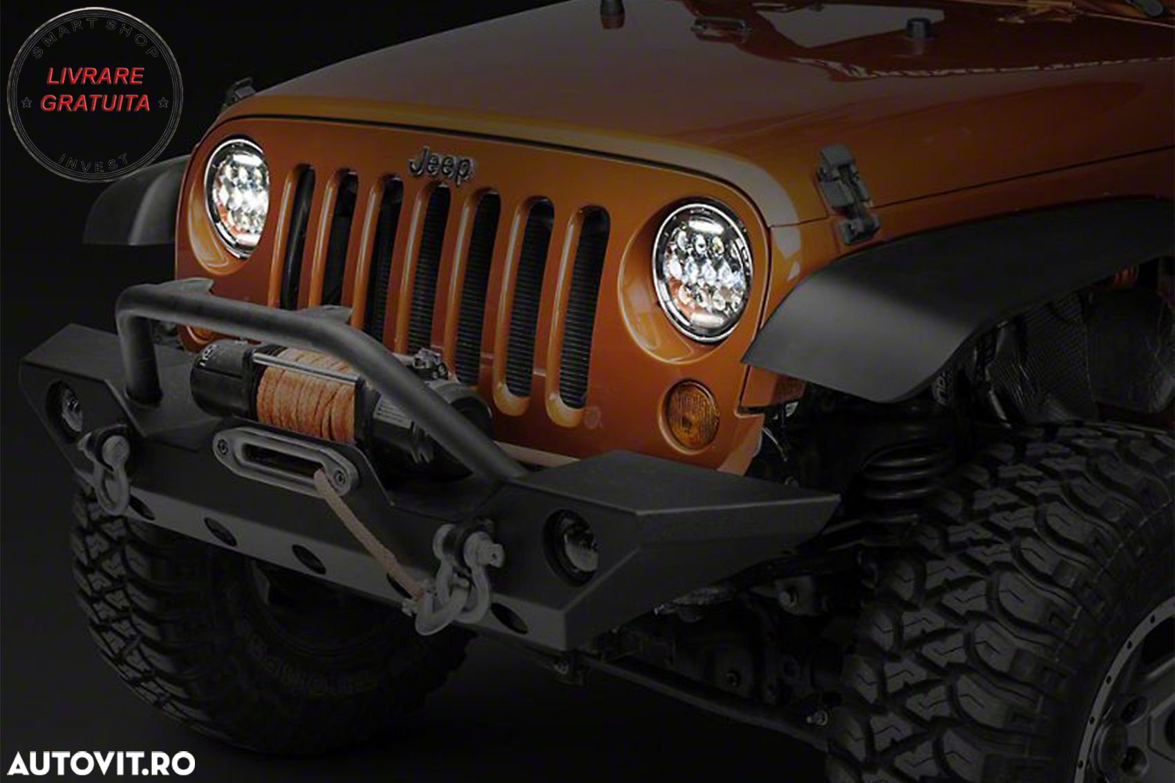 Faruri Full LED CREE Dublu Proiector Halo DRL Jeep Wrangler TJ & JK (1997-2018)- livrare gratuita - 19