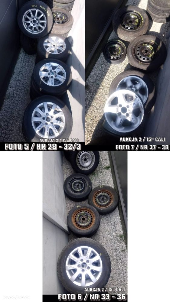 15 CALI  KOŁO / FELGA / OPONA RÓŻNE MARKI STALOWE / ALUMINIOWE / ZIMOWE / LETNIE / WIELOSEZONOWE - 2