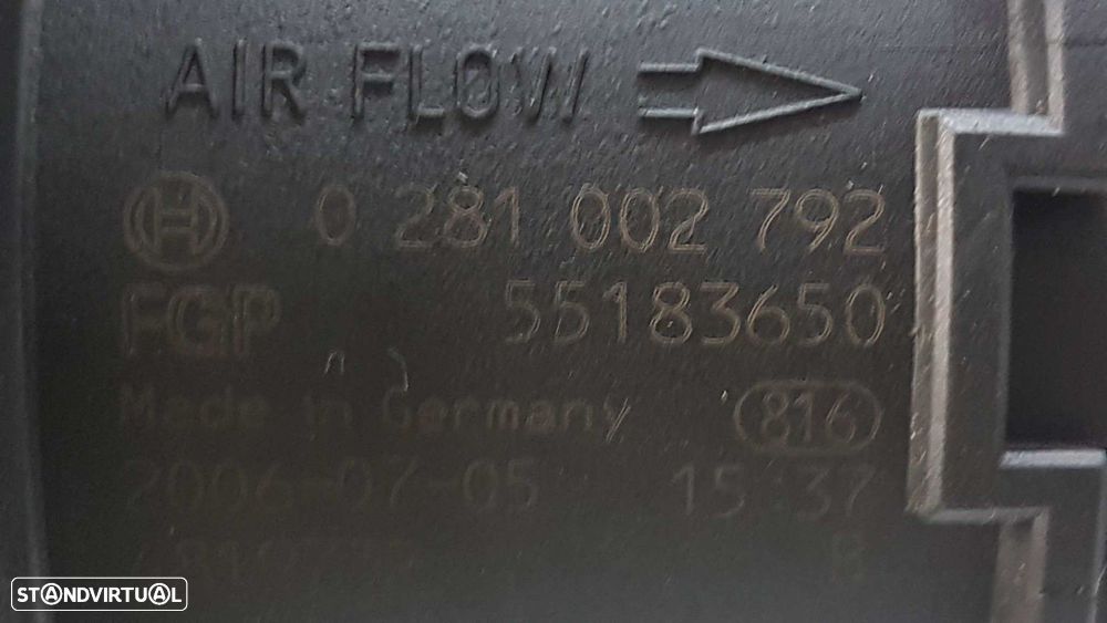 MEDIDOR DE MASSA DE AR FIAT GRANDE PUNTO (199) 1.3 MULTIJET SPORT (01.2007->) - 6