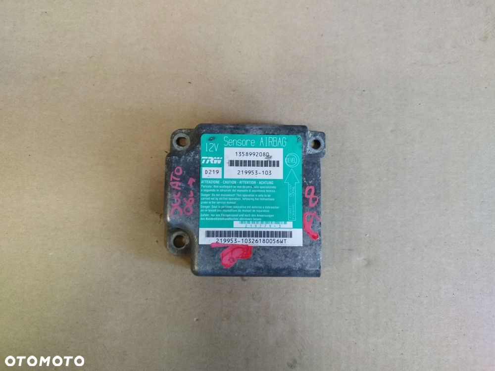 MODUL SENSOR PODUSZEK AIR BAG DUCATO JUMPER BOXER 1358992080