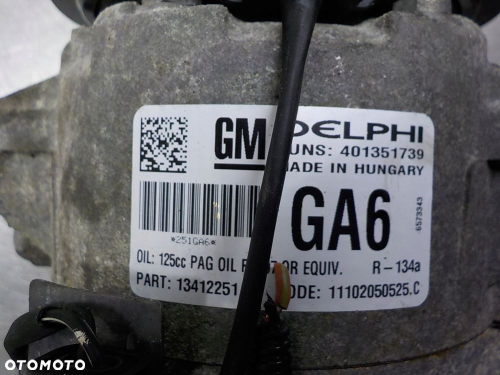OPEL ASTRA IV J SPRĘŻARKA KLIMATYZACJI 13412251 GA6 - 2