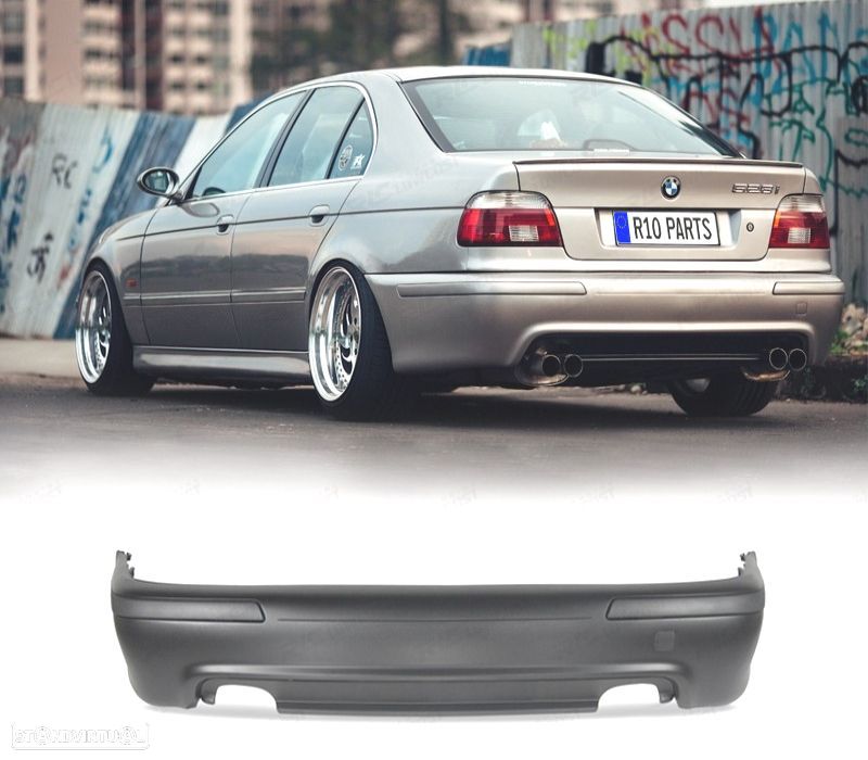 PARA-CHOQUES TRASEIRO BMW E39 95-03 LOOK M5 SAIDA DUPLA - 1