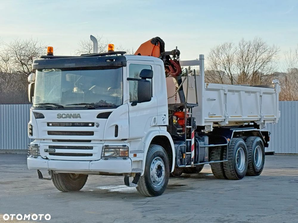 Scania P 380 * WYWROTKA 5,10 m + PALFINGER PK 12000 * 6x4 - 4
