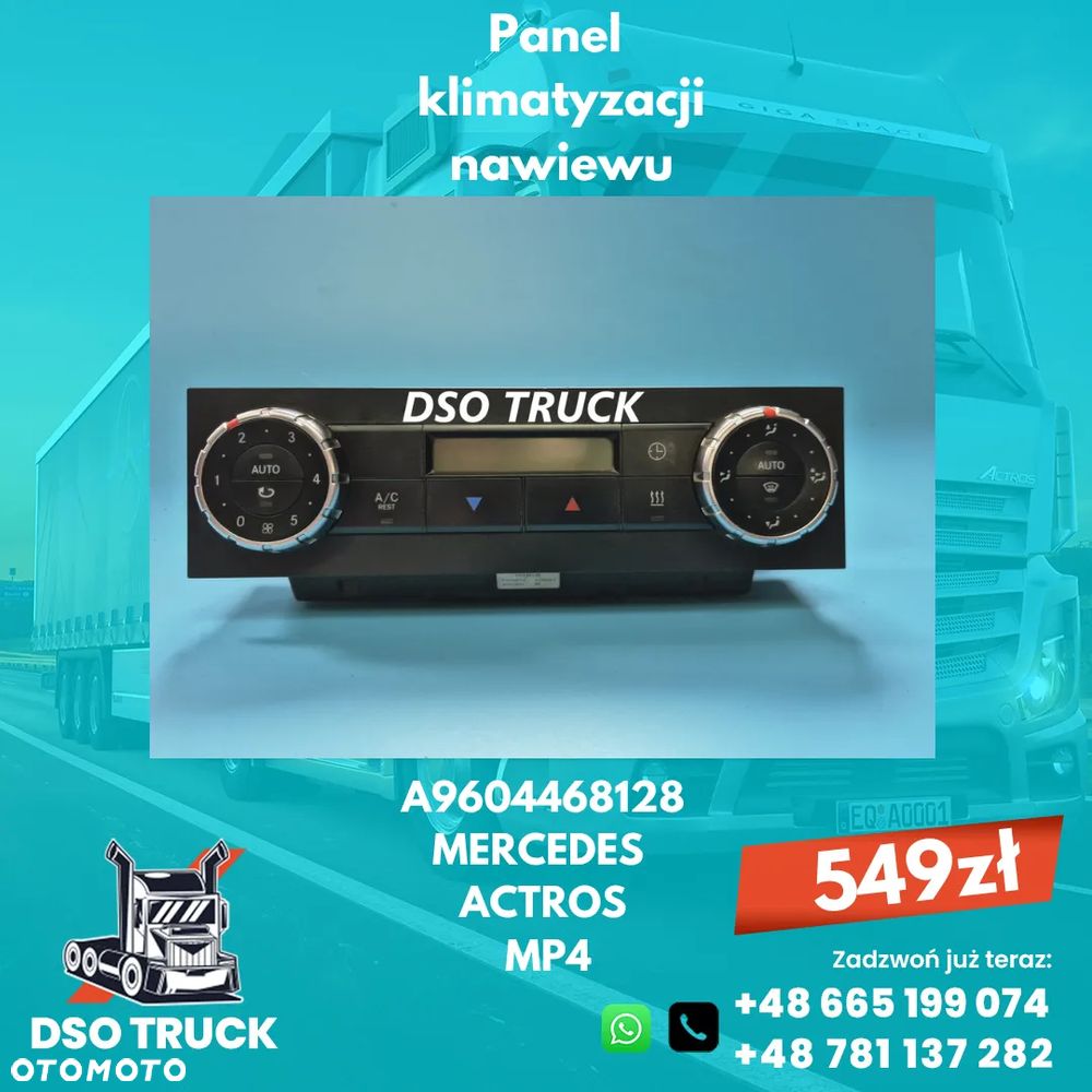 Panel klimatyzacji nawiewu A9604467928 A9604468128 A9614460928 MERCEDES ACTROS MP4 - 2
