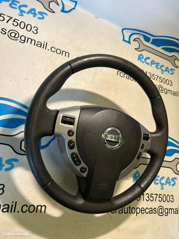 VOLANTE GUIADOR COMPLETO 48430JD01D 48430JD01 PELE PERFURADA COMANDOS MULTIFUNÇÕES AIRBAG NISSAN QASHQAI I 1 MK1 J10 NJ10 JJ10E - 5