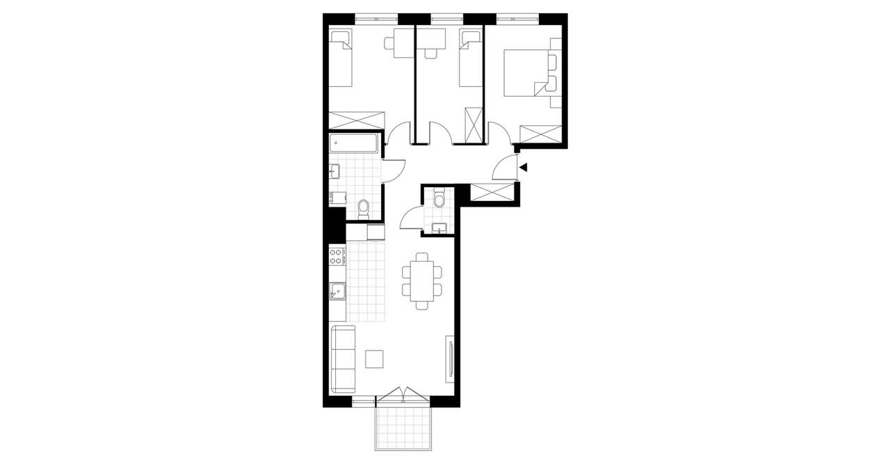 4-pokojowe mieszkanie 71m2 + balkon - Pełny obrazek: 4/13
