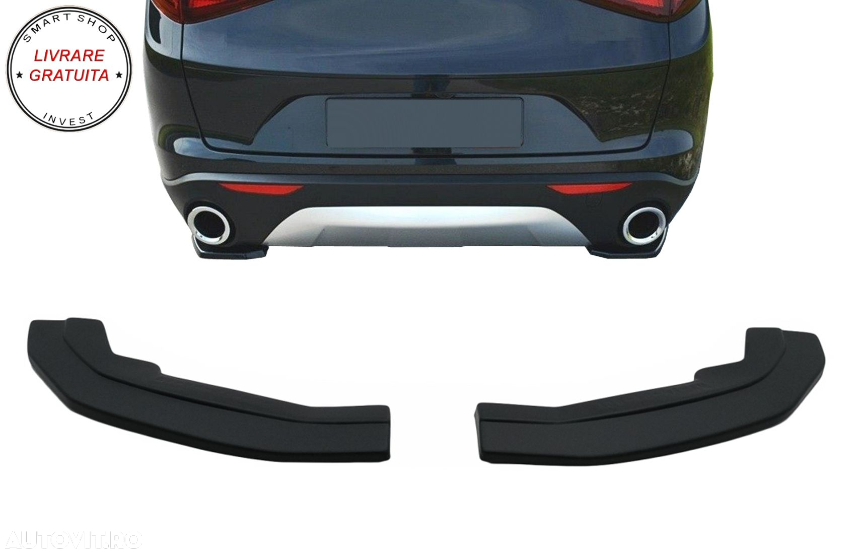 Prelungiri Extensii Bara Spate Alfa Romeo Stelvio 949 (2016-2020) Negru- livrare gratuita - 10
