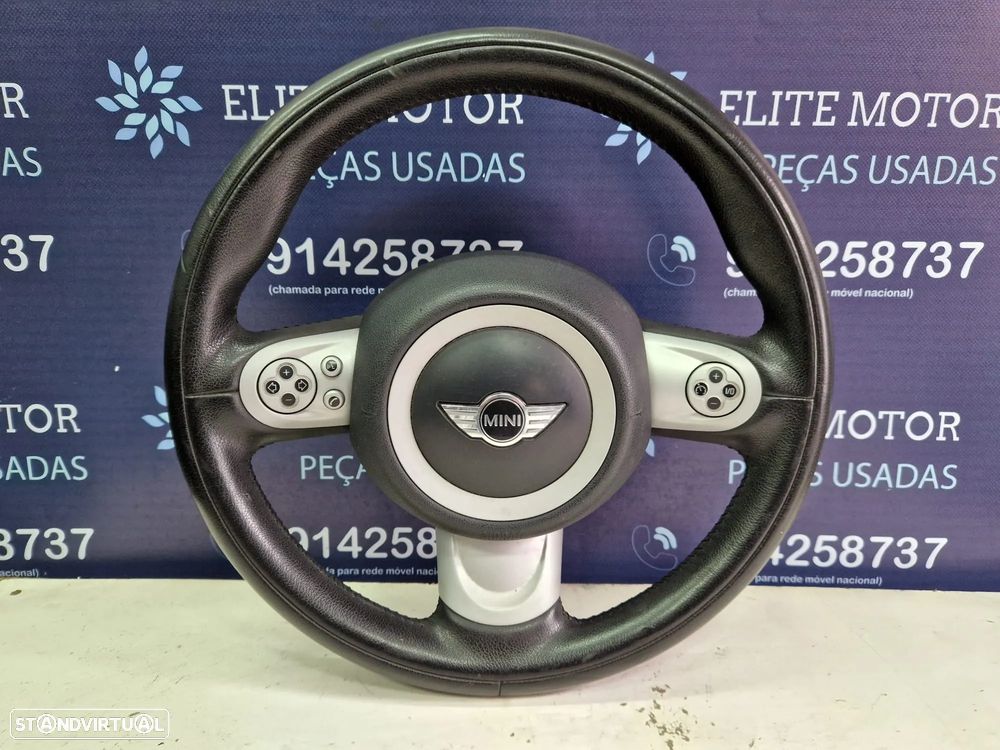 Volante pele usado MINI ONE COOPER R56 R55 R57 AIRBAG COMANDOS MULTIFUNÇÕES - 3