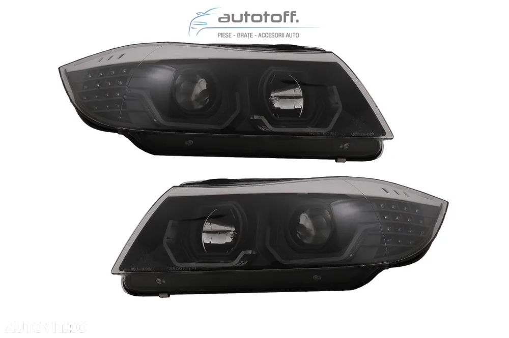 Faruri 3D Led Angel Eyes compatibile cu BMW Seria 3 E90 E91 (2005-2008) - 14