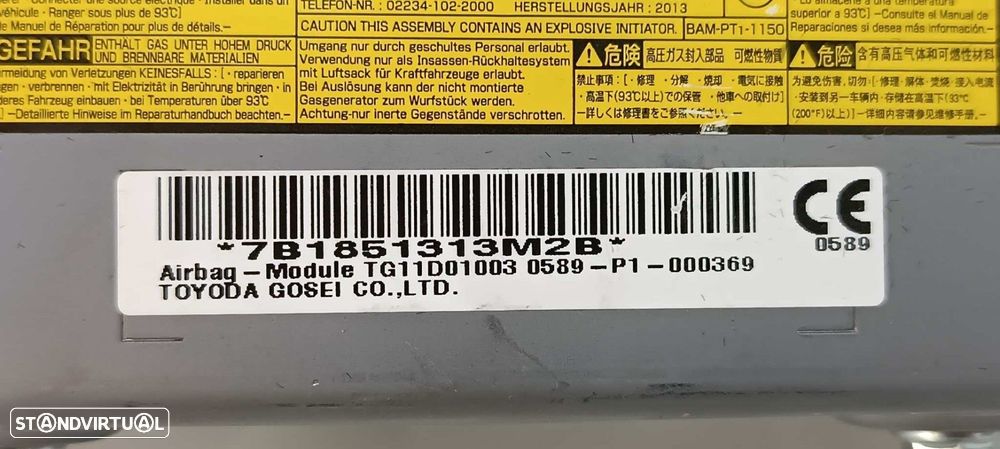 AIRBAG FRENTE INFERIOR DIREITO LEXUS IS 300H - 4