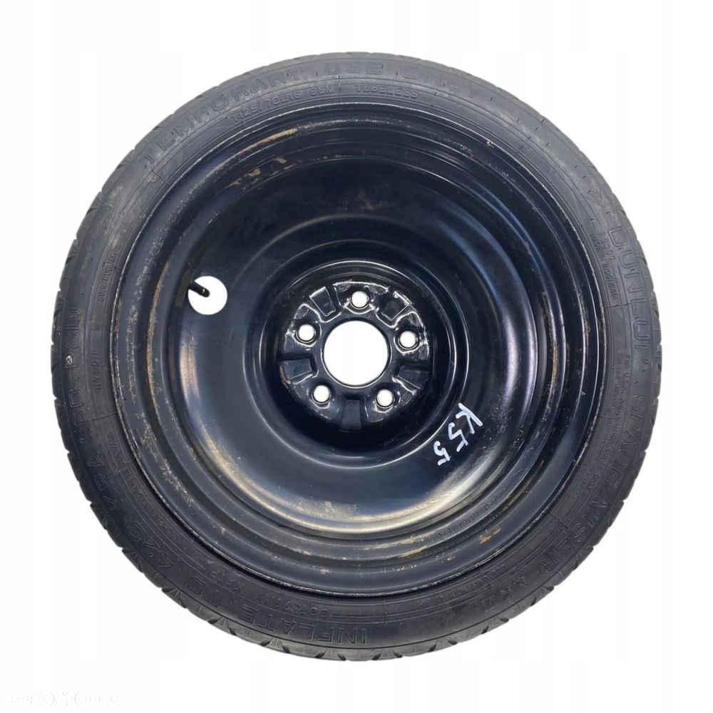 KOŁO DOJAZDOWE DUNLOP SPACE MISER 125/70R16 5X112 GOLF LEON OCTAVIA - 1
