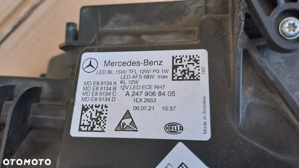 MERCEDES B-KLASA W247 PRAWA LAMPA FULL LED MULTIBEAM A2479068405 - 5