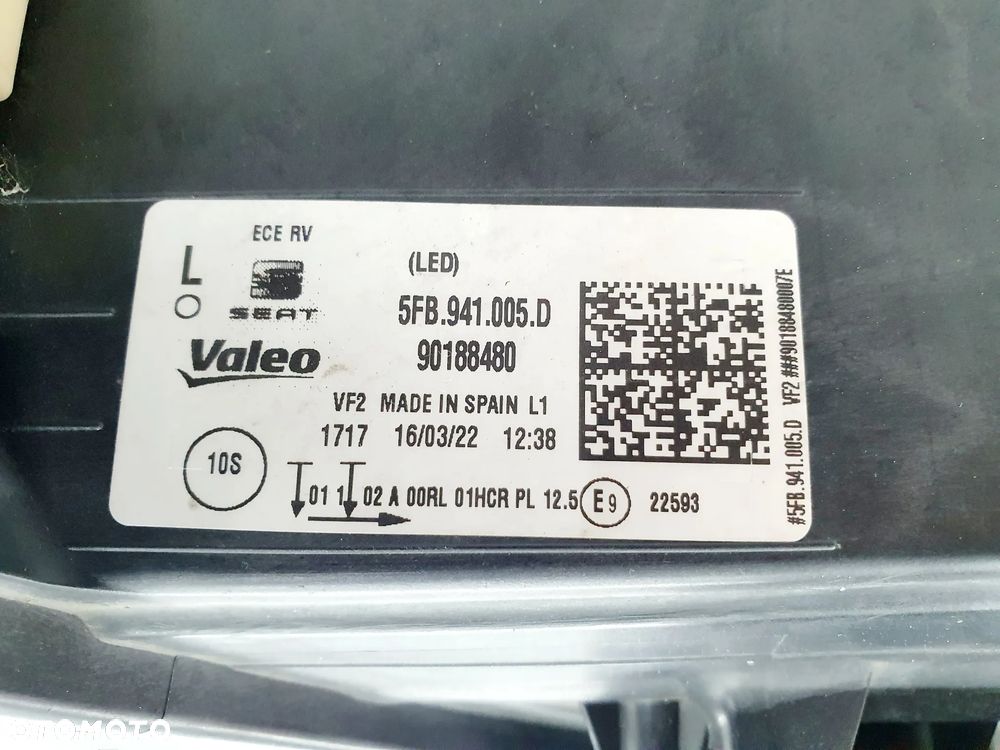 SEAT LEON 4 IV TERRACO 5FB LAMPA LEWA PRZEDNIA LED ORYGINAŁ EU!! 5FB941005D - 10
