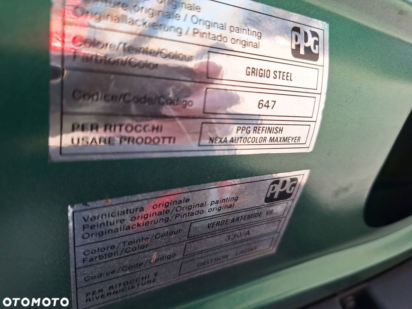 Fiat Seicento / 600 SREBRNA POKRYWA KLAPA MASKA SILNIKA 647 GRIGIO STEEL - 6