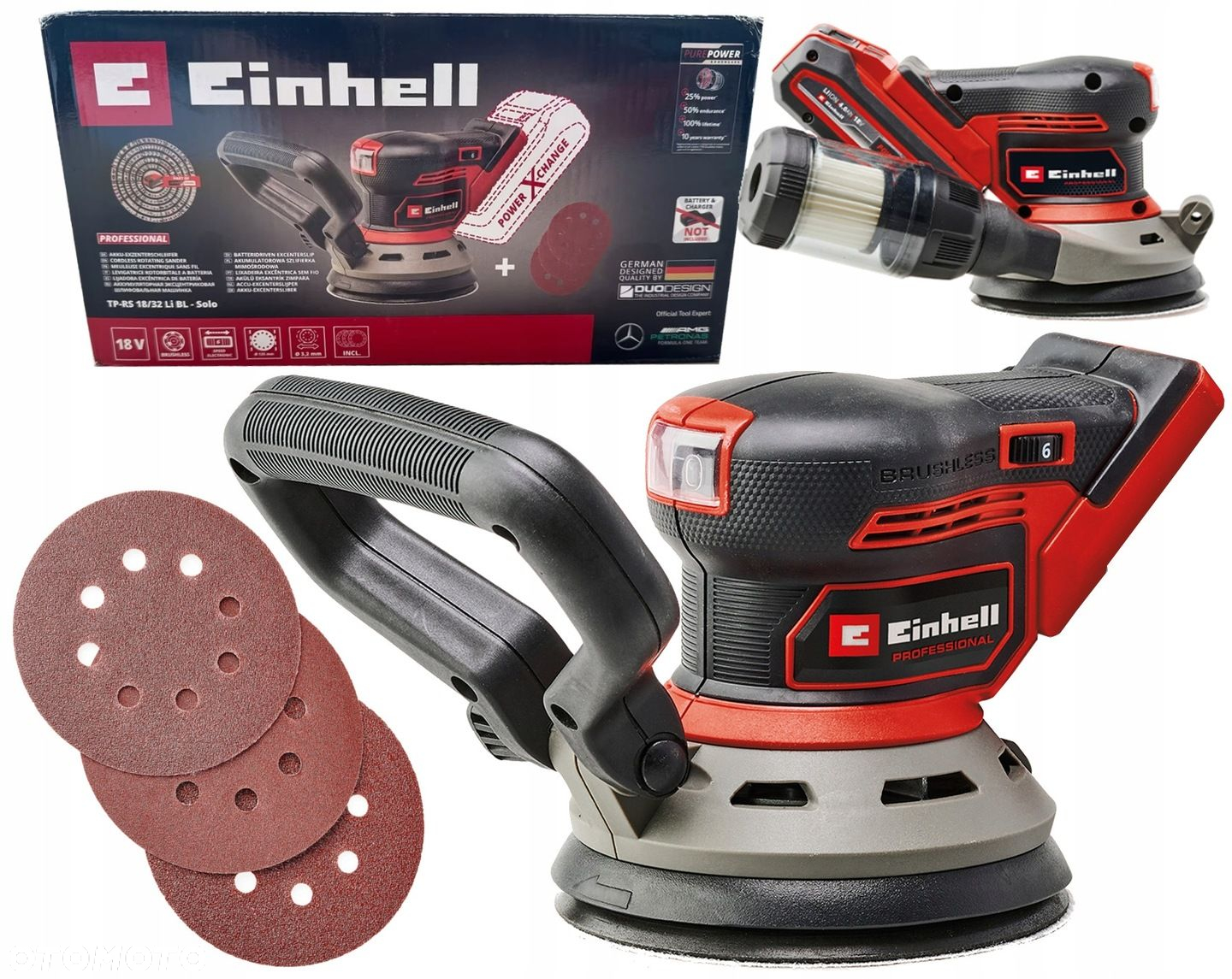 EINHELL AKUMULATOROWA SZLIFIERKA MIMOŚRODOWA TP-RS 18/32 Li BL Solo 18V - 15