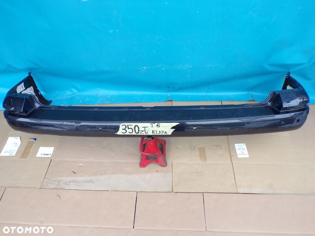 VW Transporter T6 15- zderzak tylny tył wersja z KLAPĄ czujniki parkowania - 1