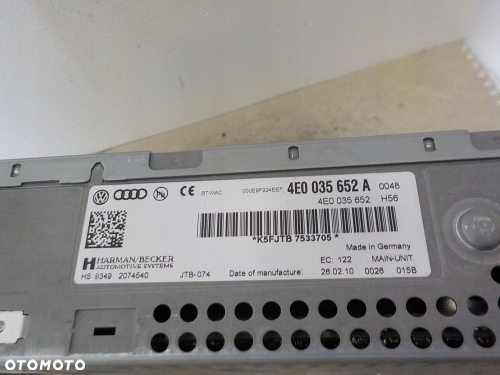 AUDI A6 C6 CZYTNIK SD MMI MULTIMEDIA 4E0035652A - 2