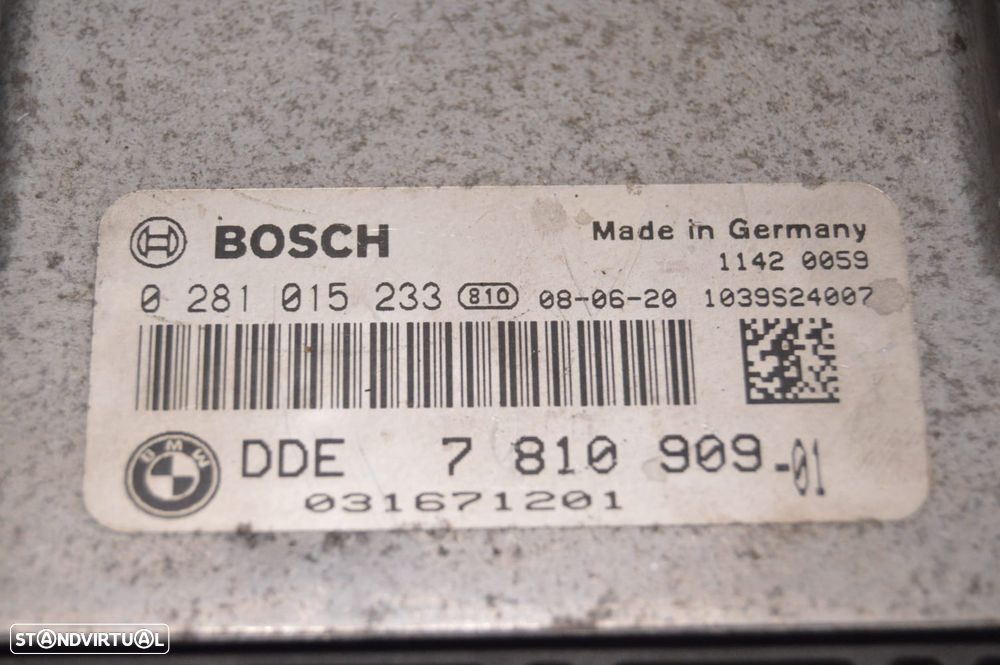 CENTRALINA ECU MOTOR BOSCH MINI BMW 0281015233 1039S24007 DDE781090901 DDE7810909 7810909 031671201 MINI COOPER ONE R56 1.6D 16V 110CV 9HZ - 4
