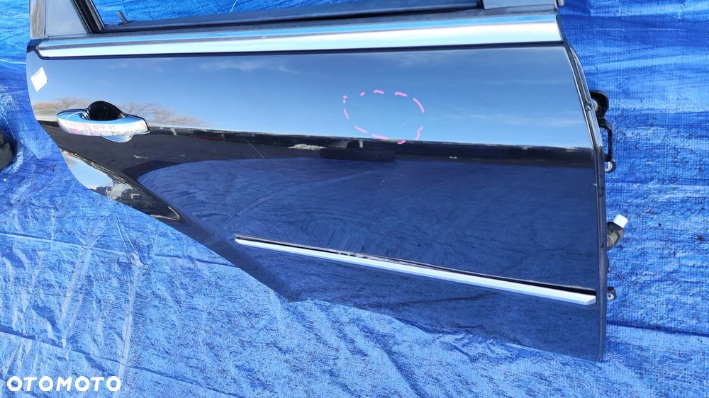 DRZWI PRAWY TYŁ TYLNE KOMPLETNE CZARNE PXR ORYGINALNY LAKIER KLAMKA CHROM CHRYSLER 300C LIFT SEDAN KOMBI - 2