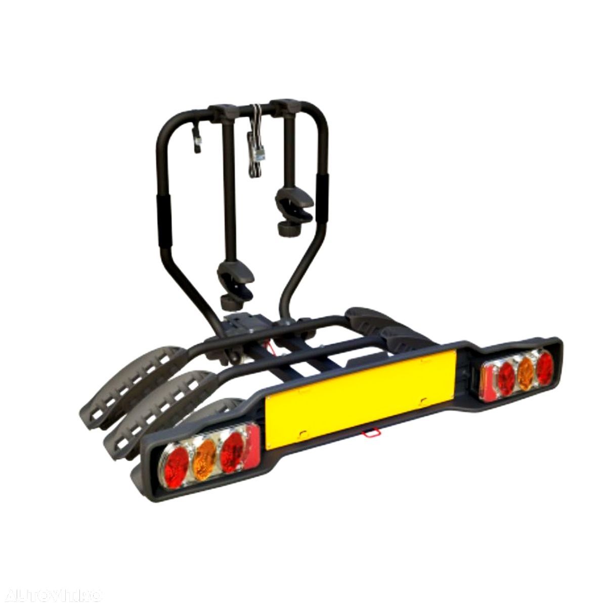 Suport 3 biciclete Peruzzo Siena 668/3N cu prindere pe carligul de remorcare, Negru - 1