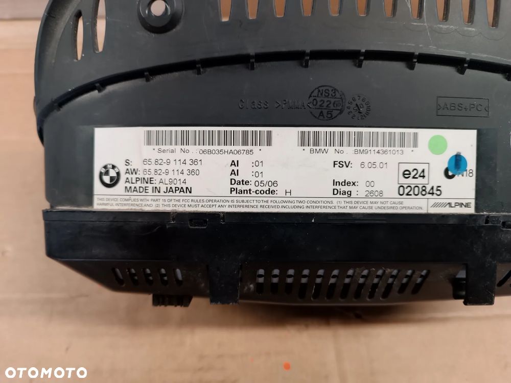 RADIO NAWIGACJA  WYŚWIETLACZ BMW E90 E91 E92  65829114360 - 5