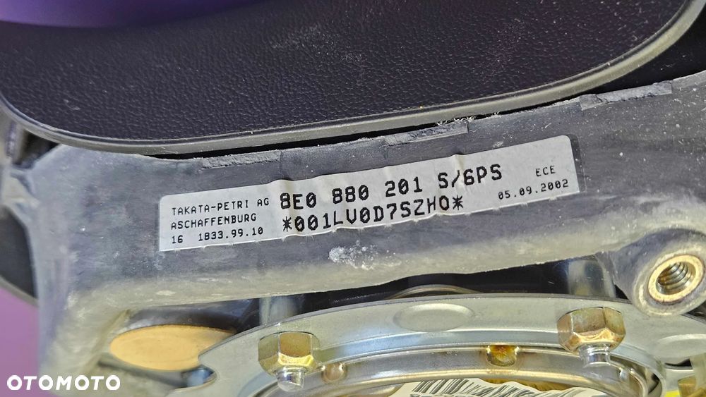 Kierownica Trzy 3 Ramienna Czarna Skóra Soul Air Bag Poduszka Kabel Wtyczka AUDI A4 B6 B7 - 40