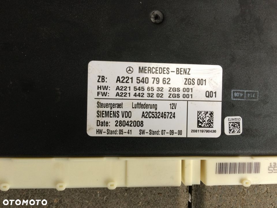 MERCEDES 221 STEROWNIK MODUL A221 540 79 62 - 2