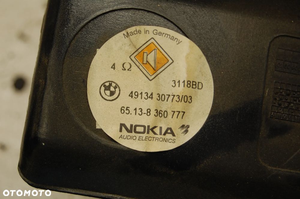 GŁOŚNIK DRZWI NOKIA PRAWY TYŁ TYLNY BMW 5 E39 SEDAN 65138360778 - 6