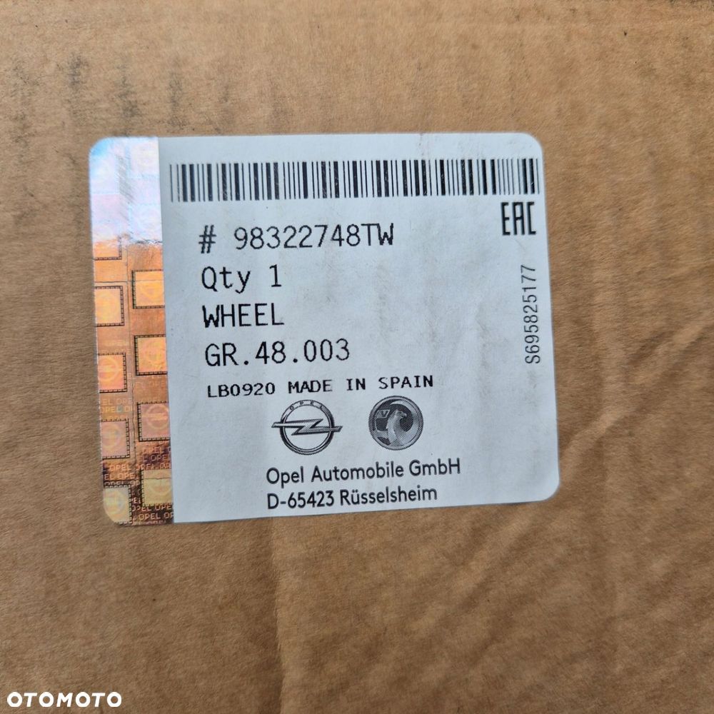FELGI NOWE 16 ORYGINAŁ OPEL CORSA F MOKKA 4x108 - 8