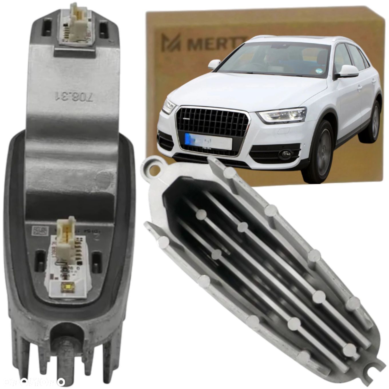 Moduł Jeż LED DRL świateł do jazdy dziennej XENON Audi Q3 8U 11- 8U0941475A - 1