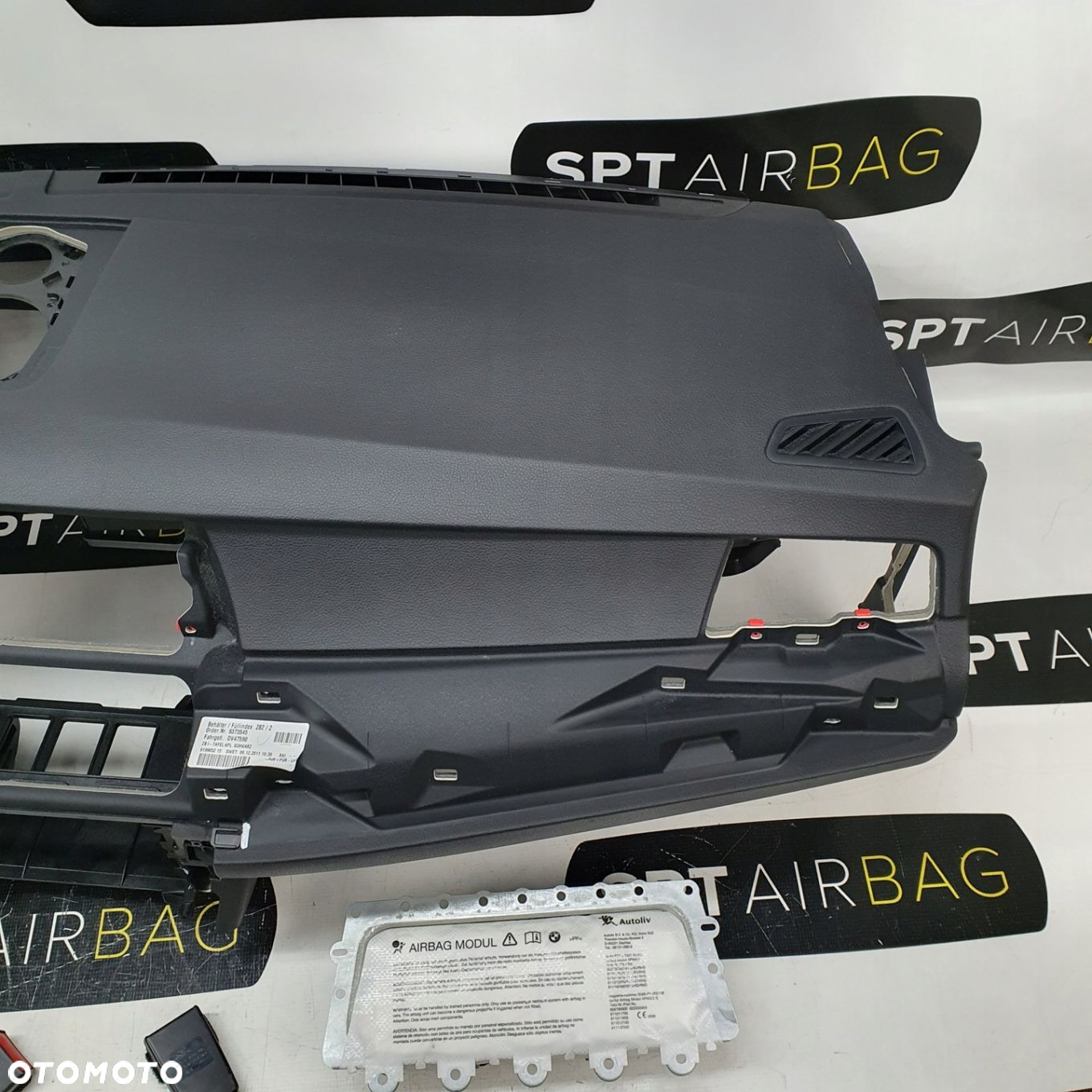 BMW 5 GT F07 DESKA ROZDZIELCZA KONSOLA KOKPIT PULPIT PODUSZKI AIRBAG AIR BAG NAPINACZE KIT SET - 4
