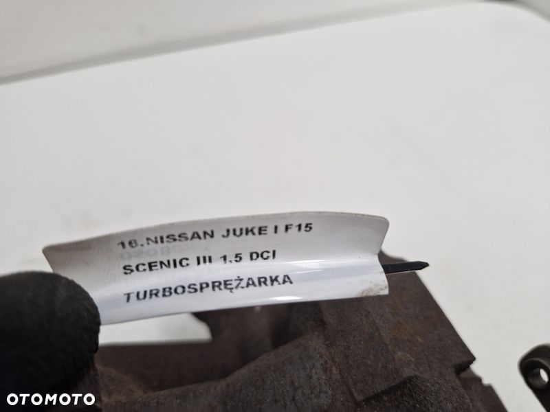 nissan juke 1 i f15 scenic 3 iii 1.5 dci turbosprężarka turbina 54389700002 - 4