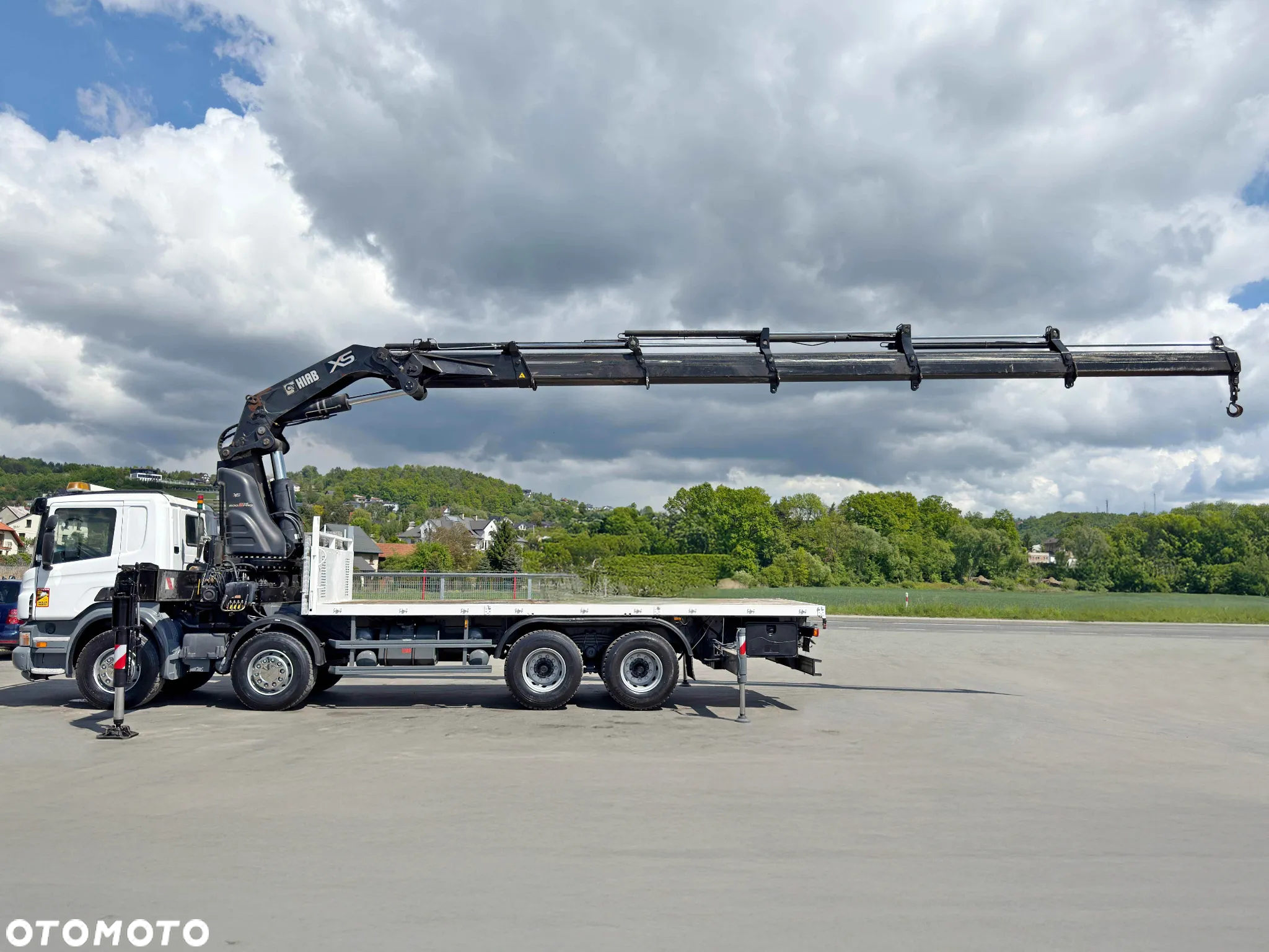 Scania P 420 * PLATFORMA 7,00 m * HIAB 600 EP - 5 + PILOT * 8x4 * STAN BDB - 5