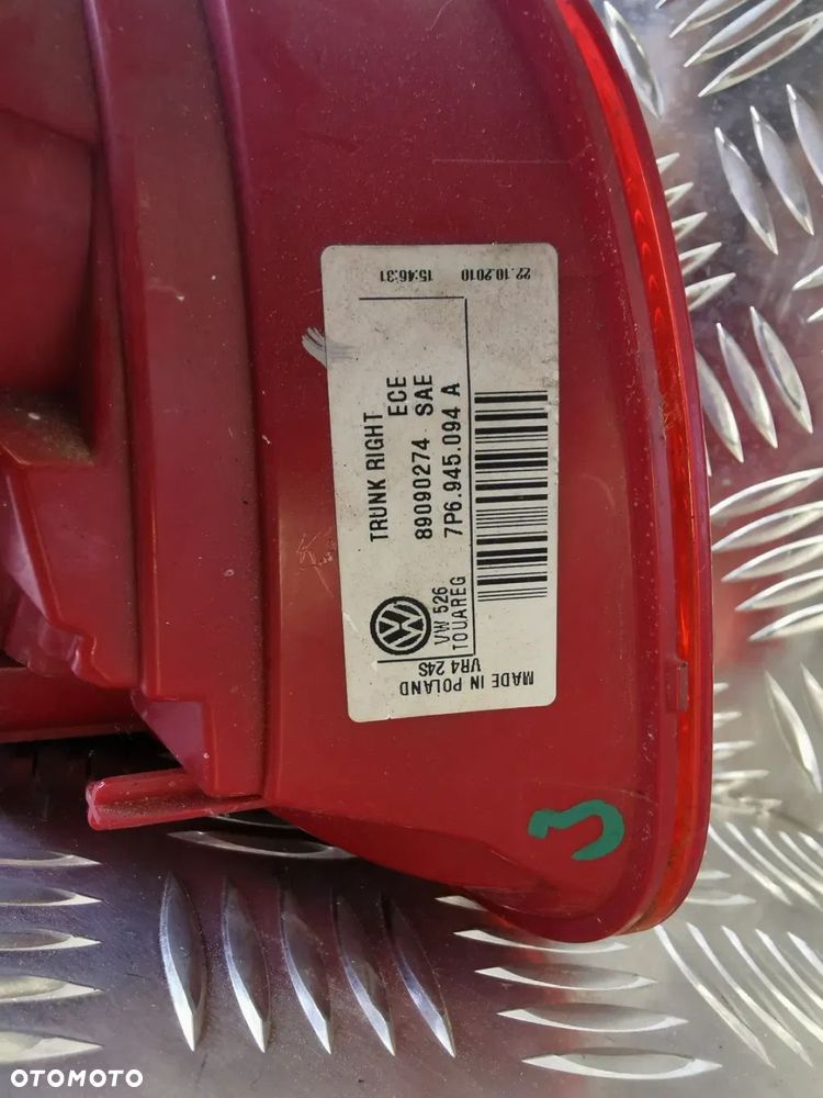 VW TOUAREG 7P 10-18R LAMPA TYL PRAWA NIE LED 7P6945094A 7P6945096D - 3