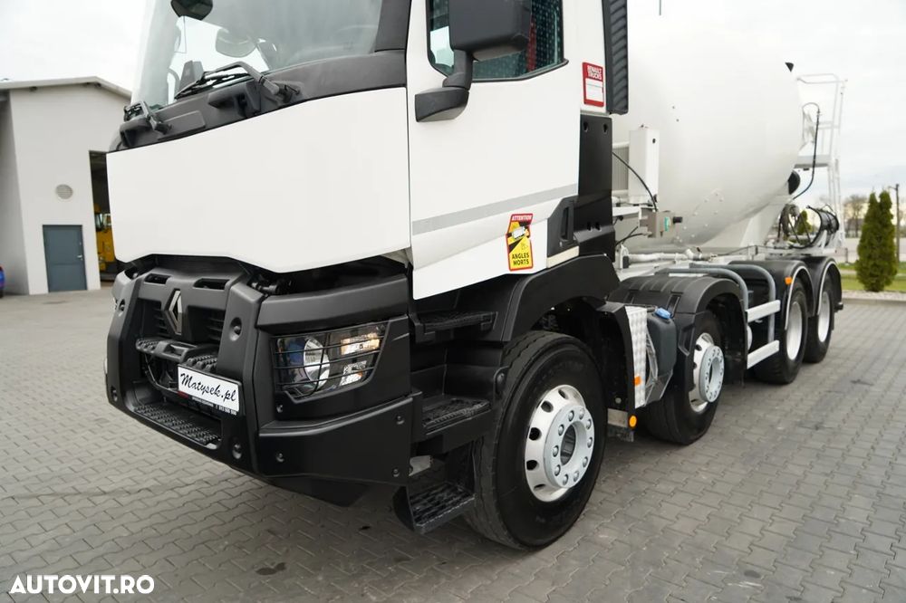 Renault C 430 / 8X4 / BETONIERĂ / CONVERTITOR 9 M3 / JANTE DIN ALIAJ / CAMERĂ / EURO 6 / - 12