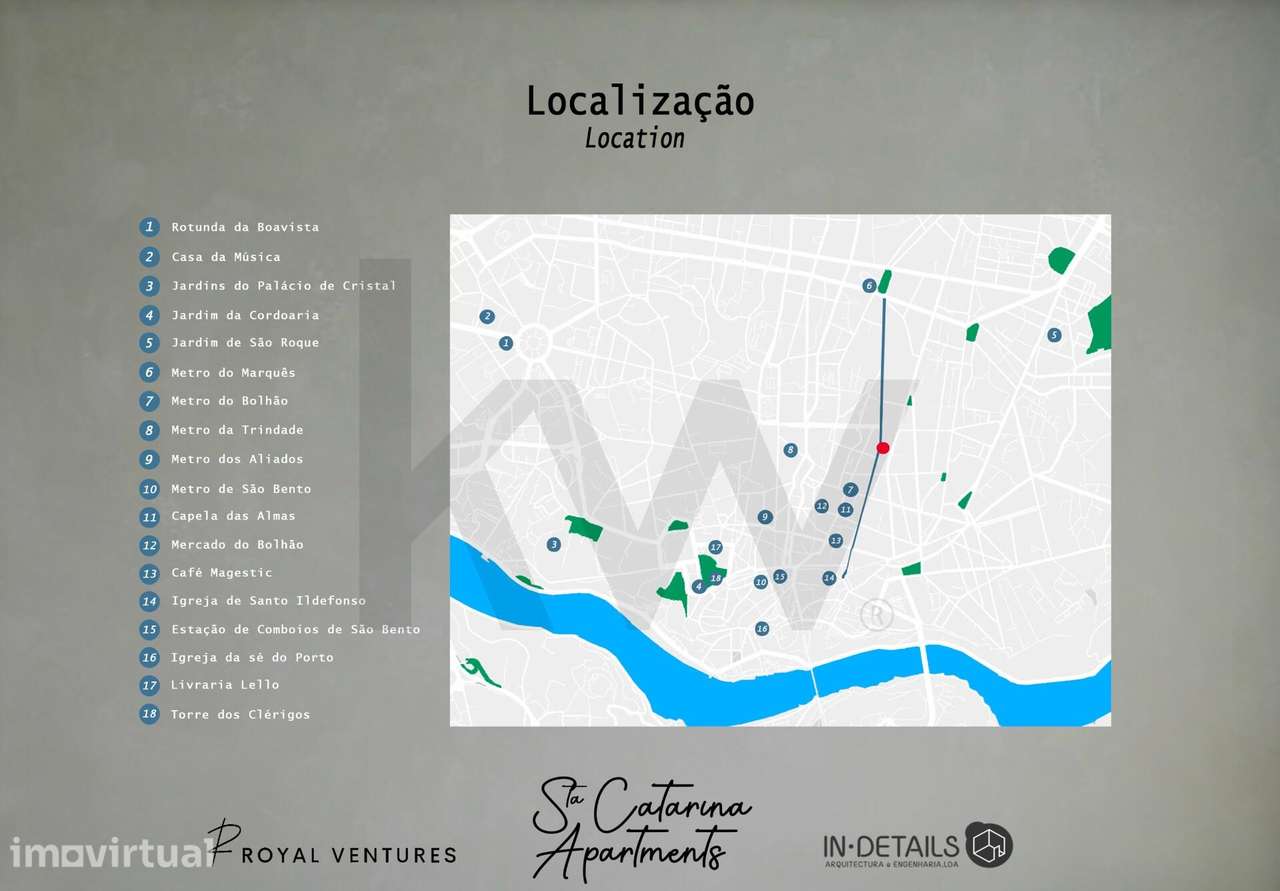 Apartamento T2 com 113 m2 em empreendimento novo na Rua de Santa Catar - Grande imagem: 2/12
