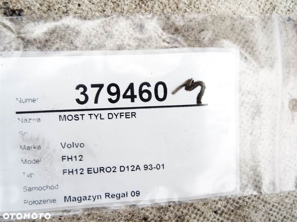 MOST TYŁ DYFER  VOLVO FH12 1993 - 2022 FH 12/380 279 kW [379 KM] 6x2 1993 - 2005 - 9