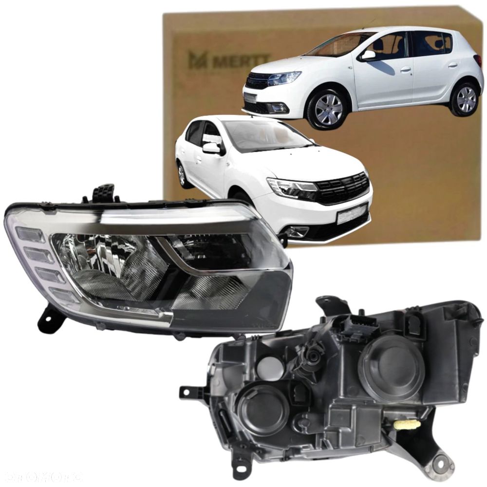 DACIA SANDERO LOGAN II 2017-2021 LAMPA PRZÓD REFLEKTOR PRAWY LED 260100697R - 1